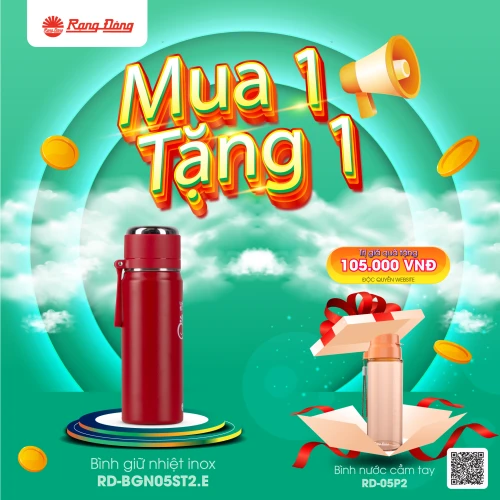 MUA BÌNH GIỮ NHIỆT RD-BGN05ST2.E TẶNG BÌNH ĐỰNG NƯỚC